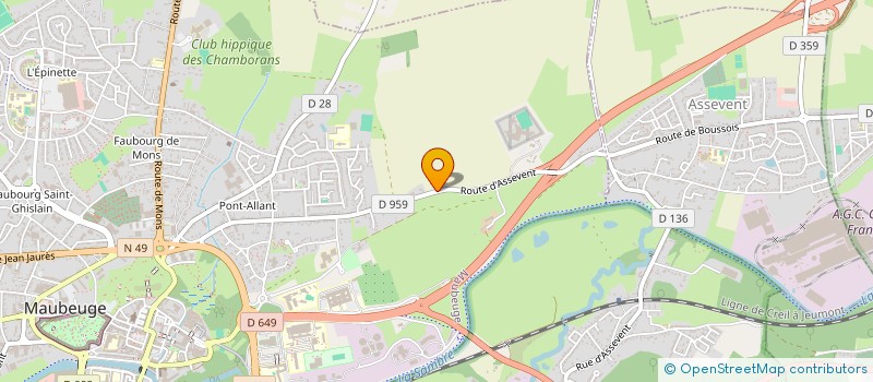 localisation de l'entreprise MONSIEUR PHILIPPE DE BATSELIER  MAUBEUGE