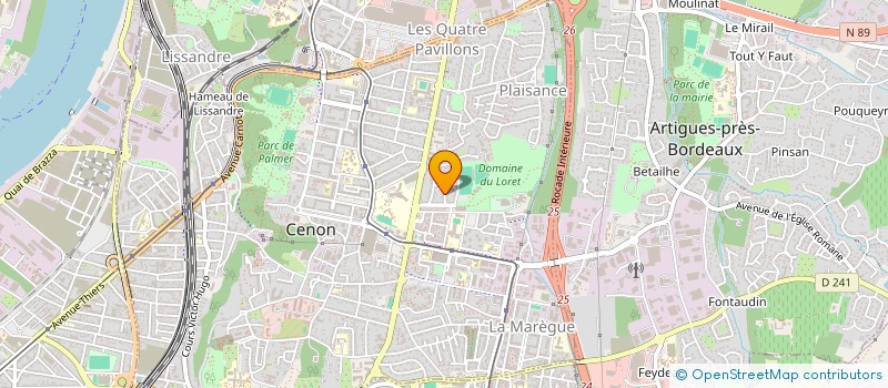 localisation de l'entreprise MONSIEUR PHILIPPE DE BRIDIERS  CENON