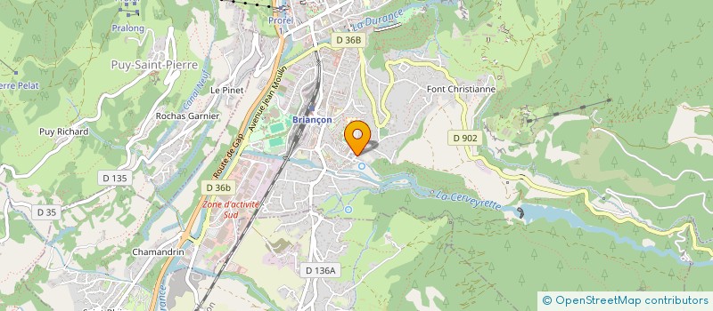 localisation de l'entreprise MONSIEUR PHILIPPE DE LA BURGADE  BRIANCON
