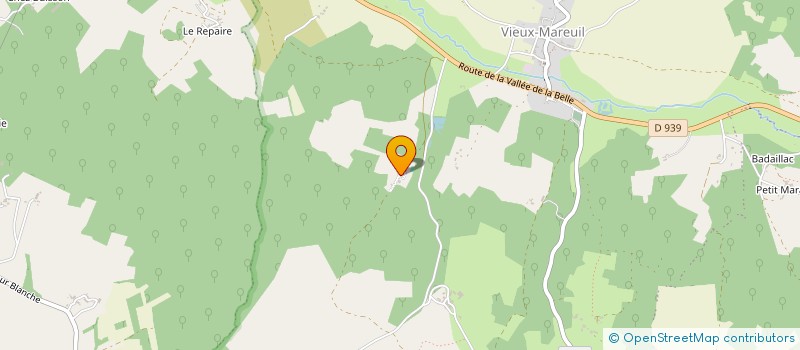 localisation de l'entreprise MONSIEUR PHILIPPE DE RAUGLAUDRE  MAREUIL EN PERIGORD