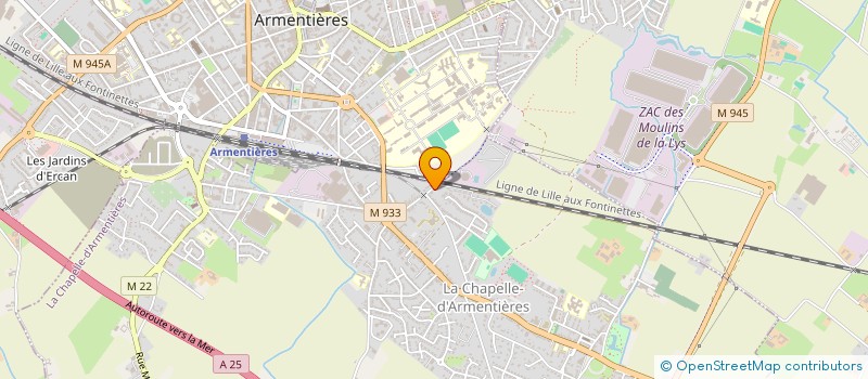 localisation de l'entreprise MONSIEUR PHILIPPE DEBAVELAERE à LA CHAPELLE-D'ARMENTIERES