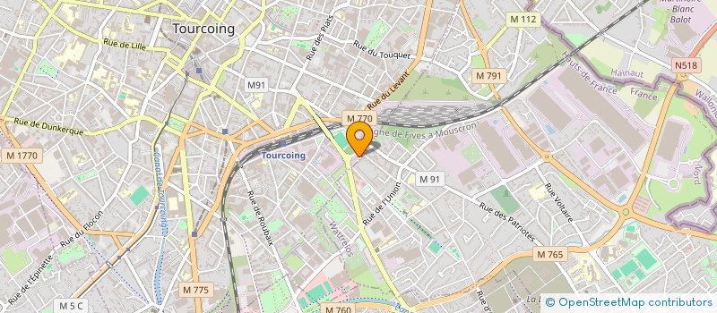 localisation de l'entreprise MONSIEUR PHILIPPE DEBRUYNE  TOURCOING