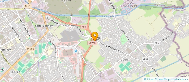 localisation de l'entreprise MONSIEUR PHILIPPE DEBUIGNE  LEERS