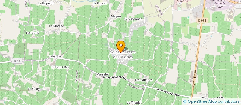 localisation de l'entreprise MONSIEUR PHILIPPE DELABALLE  SAINT-LAURENT-DES-VIGNES