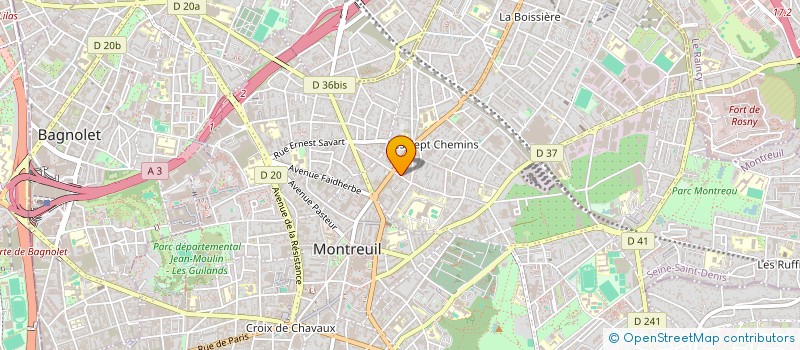 localisation de l'entreprise MONSIEUR PHILIPPE DELAGE  MONTREUIL