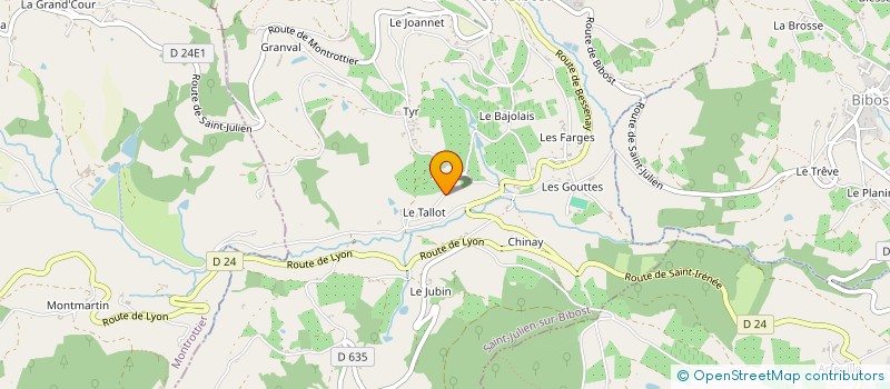 localisation de l'entreprise MONSIEUR PHILIPPE DELHOUME  SAINT-JULIEN-SUR-BIBOST