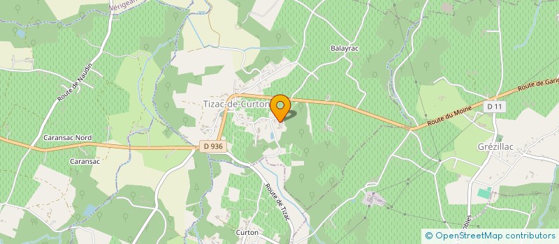 localisation de l'entreprise MONSIEUR PHILIPPE DELOBEL  TIZAC-DE-CURTON