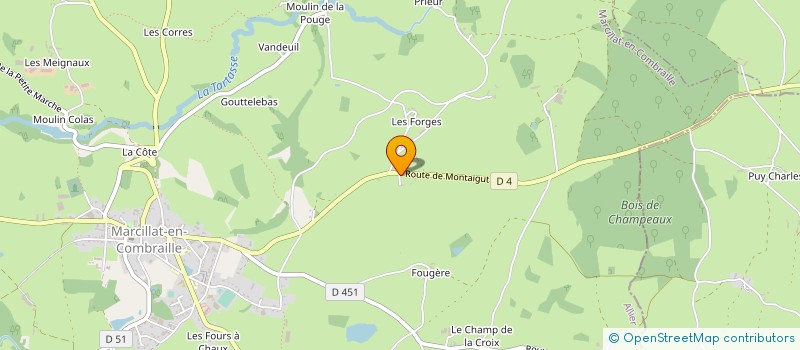 localisation de l'entreprise MONSIEUR PHILIPPE DELOGE à MARCILLAT-EN-COMBRAILLE