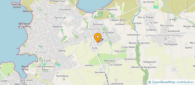 localisation de l'entreprise MONSIEUR PHILIPPE DENIEL  PLOUDALMEZEAU