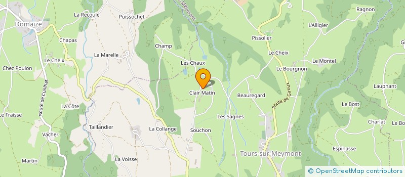 localisation de l'entreprise MONSIEUR PHILIPPE DEROSSIS  TOURS-SUR-MEYMONT