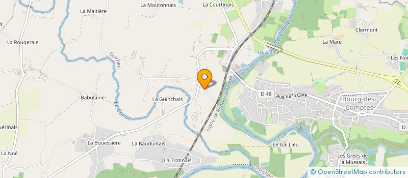 localisation de l'entreprise MONSIEUR PHILIPPE DERRIEN  GUICHEN