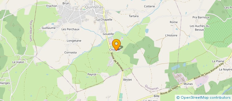localisation de l'entreprise MONSIEUR PHILIPPE DESBOS à QUINTENAS