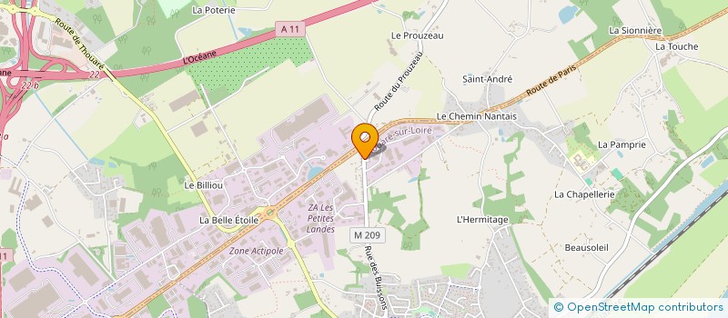 localisation de l'entreprise MONSIEUR PHILIPPE DEVERGE à THOUARE-SUR-LOIRE