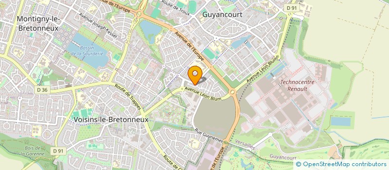 localisation de l'entreprise MONSIEUR PHILIPPE DEVIN  GUYANCOURT