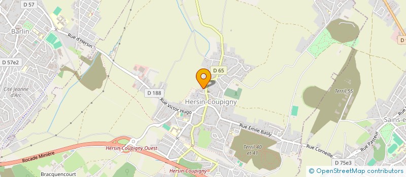 localisation de l'entreprise MONSIEUR PHILIPPE DHEUR  HERSIN-COUPIGNY