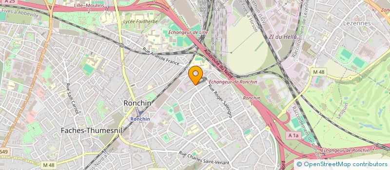 localisation de l'entreprise MONSIEUR PHILIPPE DHUIN  RONCHIN