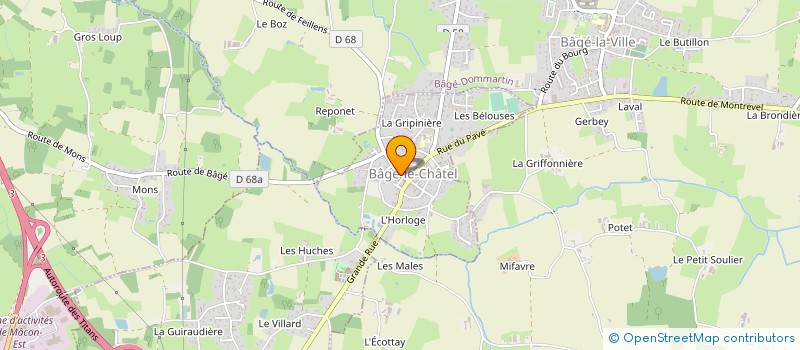 localisation de l'entreprise MONSIEUR PHILIPPE DIOCHON  BAGE-LE-CHATEL