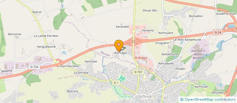 localisation de l'entreprise MONSIEUR PHILIPPE DOLO  MOREAC