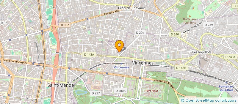 localisation de l'entreprise MONSIEUR PHILIPPE DOUSSINET à VINCENNES