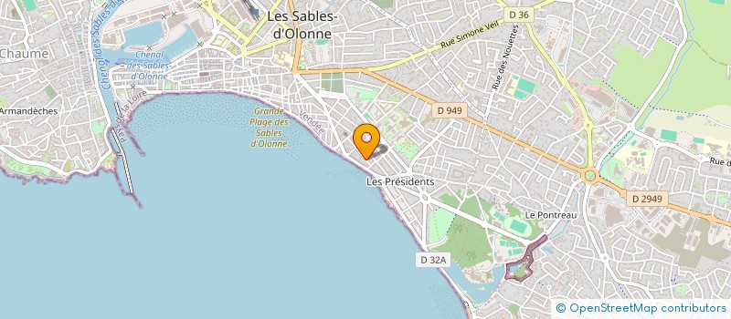 localisation de l'entreprise MONSIEUR PHILIPPE DROULIN à LES SABLES D'OLONNE