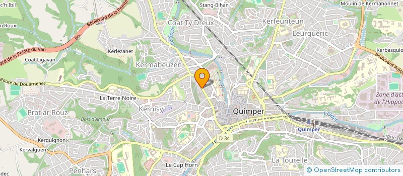 localisation de l'entreprise MONSIEUR PHILIPPE DUBOIS  QUIMPER