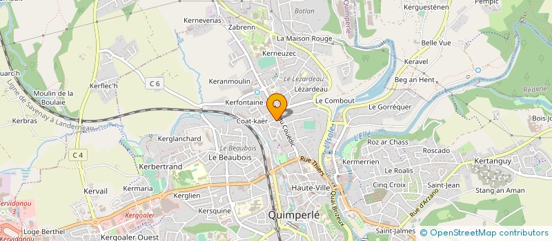 localisation de l'entreprise MONSIEUR PHILIPPE DULISCOUET  QUIMPERLE