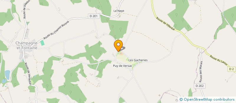 localisation de l'entreprise MONSIEUR PHILIPPE DUMAS  CHAMPAGNE-ET-FONTAINE