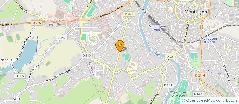 localisation de l'entreprise MONSIEUR PHILIPPE DUMAS  MONTLUCON