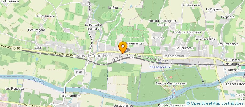 localisation de l'entreprise MONSIEUR PHILIPPE DUMOULIN  CIVRAY-DE-TOURAINE