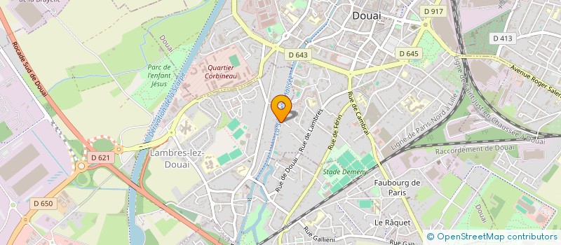 localisation de l'entreprise MONSIEUR PHILIPPE DUVERLIE  DOUAI