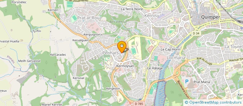 localisation de l'entreprise MONSIEUR PHILIPPE ESNAULT à QUIMPER