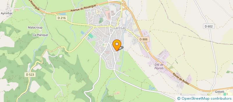 localisation de l'entreprise MONSIEUR PHILIPPE FAUDON  LAISSAC-SEVERAC L'EGLISE