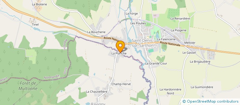 localisation de l'entreprise MONSIEUR PHILIPPE FAUVEAU à SAINT-DENIS-SUR-SARTHON