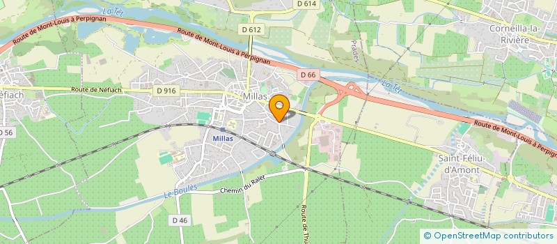 localisation de l'entreprise MONSIEUR PHILIPPE FAYE  MILLAS