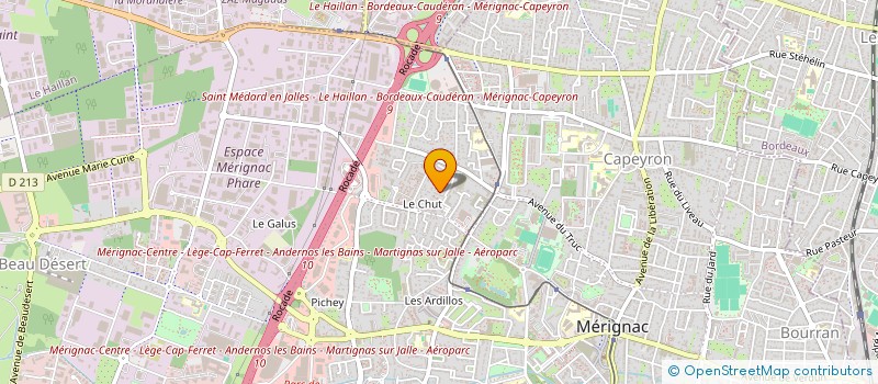 localisation de l'entreprise MONSIEUR PHILIPPE FERCHAUX à MERIGNAC