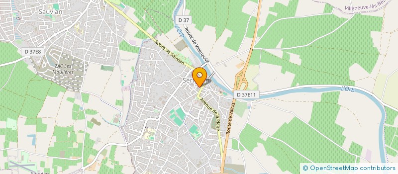 localisation de l'entreprise MONSIEUR PHILIPPE FERRERO  SERIGNAN