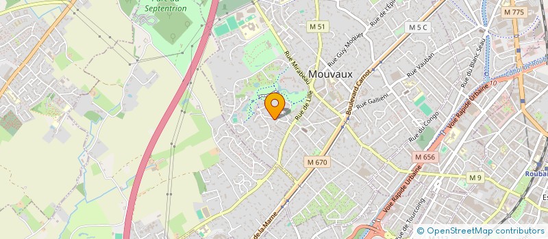 localisation de l'entreprise MONSIEUR PHILIPPE FRANCK à MOUVAUX