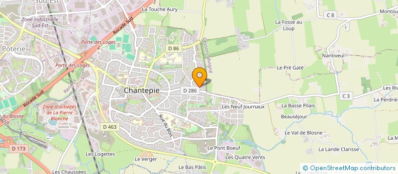 localisation de l'entreprise MONSIEUR PHILIPPE FRANCOIS  CHANTEPIE