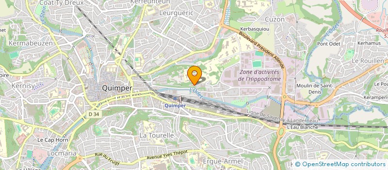 localisation de l'entreprise MONSIEUR PHILIPPE FRITEYRE à QUIMPER