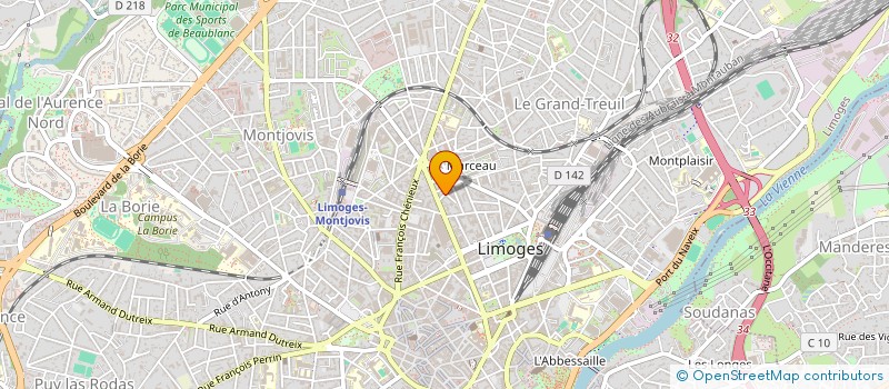 localisation de l'entreprise MONSIEUR PHILIPPE GABAUD à LIMOGES