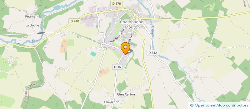localisation de l'entreprise MONSIEUR PHILIPPE GAGNADOUR à CHAMPAGNE-MOUTON