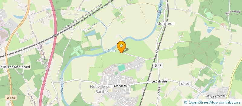 localisation de l'entreprise MONSIEUR PHILIPPE GASNIER  NEUVILLE-SUR-SARTHE