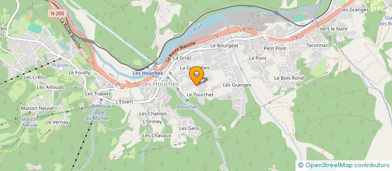 localisation de l'entreprise MONSIEUR PHILIPPE GAUBERT  LES HOUCHES