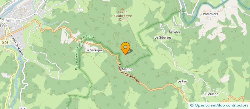 localisation de l'entreprise MONSIEUR PHILIPPE GEGARD  SAINT GENIEZ D'OLT ET D'AUBRAC