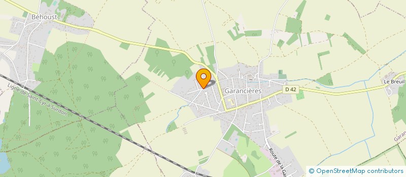 localisation de l'entreprise MONSIEUR PHILIPPE GENDRE  GARANCIERES