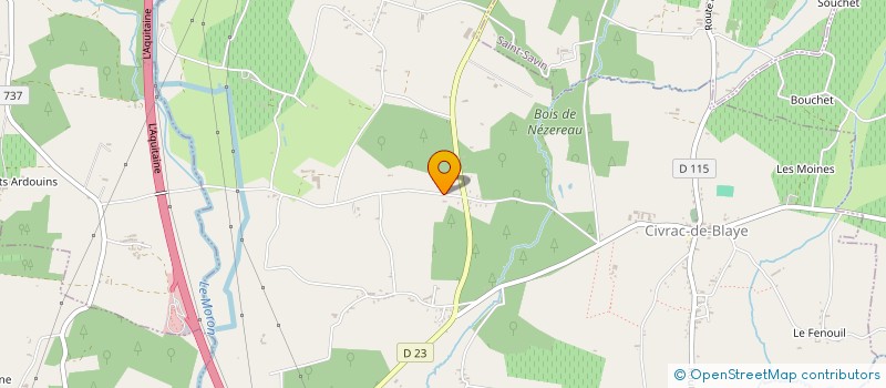 localisation de l'entreprise MONSIEUR PHILIPPE GENS  CIVRAC-DE-BLAYE