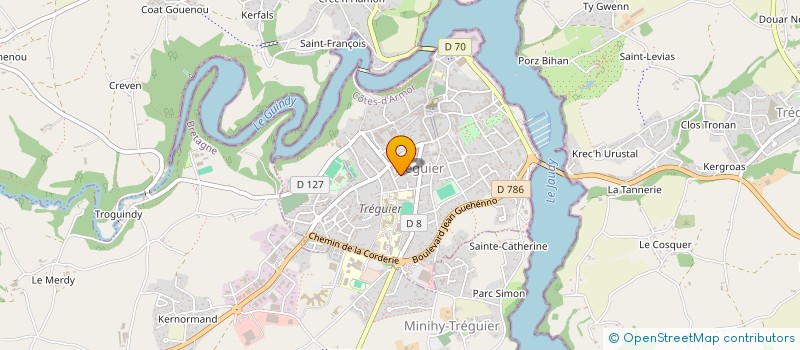 localisation de l'entreprise MONSIEUR PHILIPPE GLOAGUEN  TREGUIER
