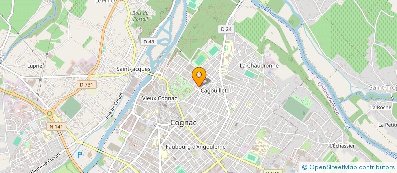 localisation de l'entreprise MONSIEUR PHILIPPE GODIN à COGNAC