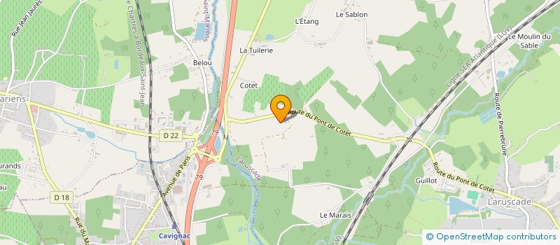 localisation de l'entreprise MONSIEUR PHILIPPE GOMBAUD  LARUSCADE