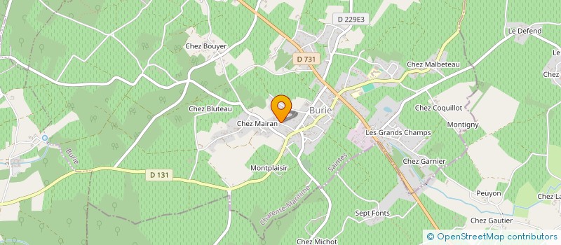 localisation de l'entreprise MONSIEUR PHILIPPE GOMBEAUD  BURIE